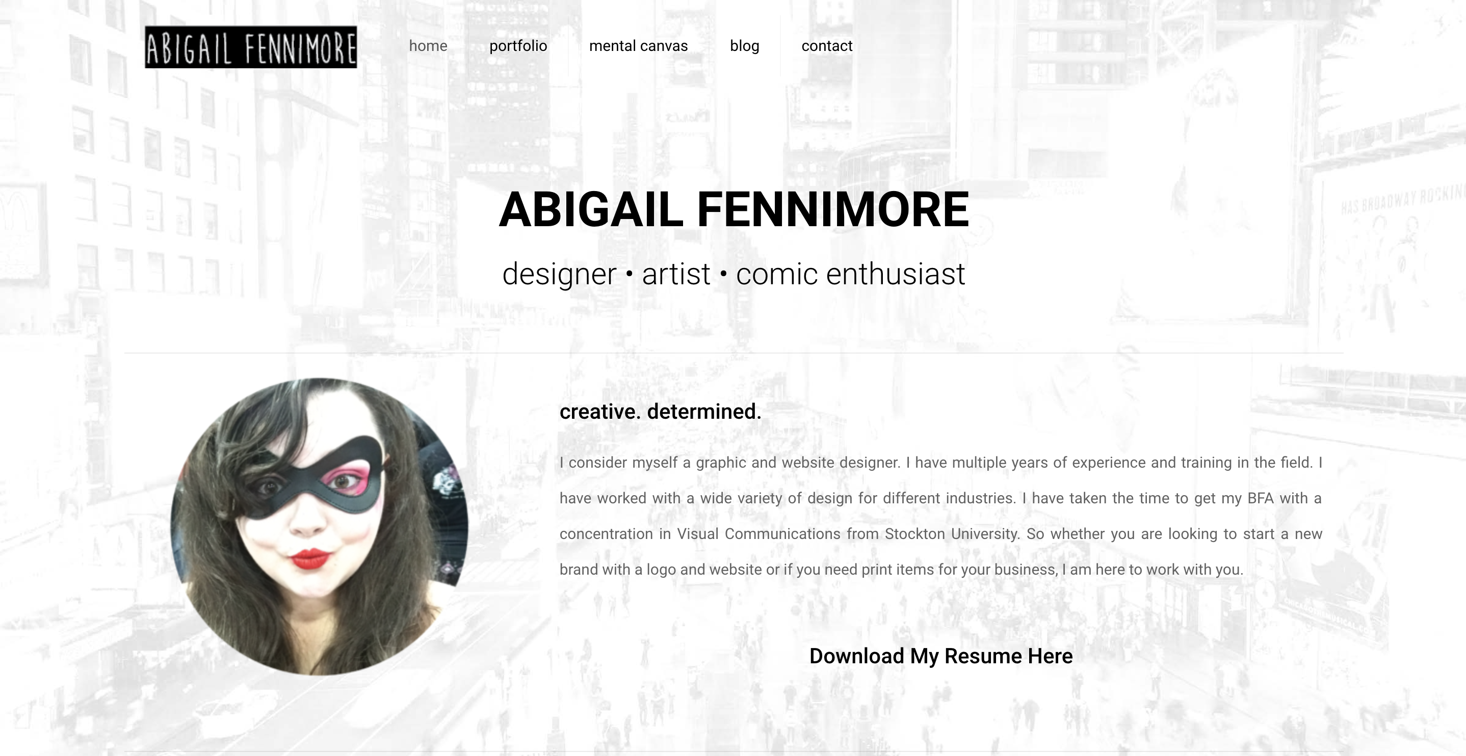 Abigail Fennimore Portfolio Website